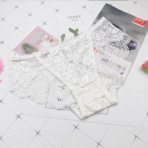 Braguitas Hipster de Encaje Blanco, Cintura Media, Sin Costuras, Bordadas, Ropa Interior Femenina, Estilo Elegante - Product Image 1