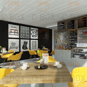 Prefabricated home shipping container coffee tent beach house Fashion Home shipping container - Product Image 2