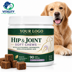 Golosinas Blandas para Perros con Glucosamina, Condroitina, MSM y Ácido Hialurónico, Sabor a Hígado, para la Salud de las Articulaciones (OEM) - Product Image 1