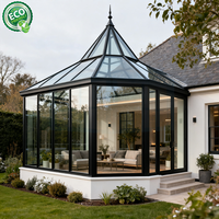 Serre extérieure de véranda de jardin de maison en verre victorienne de luxe victorienne pour l'hôtel