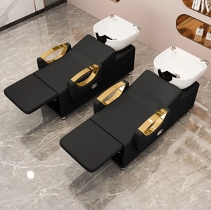 Factory Direct High-Grade Semi-Lying Punch <b>Bed</b> Light Luxury Shampoo Flushing <b>Bed</b> Barbershop Salon Special <b>Folding</b> Shampoo <b>Bed</b> - Product Image 2