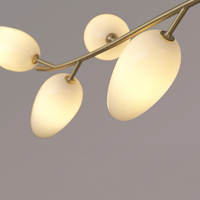 Lustre moderne italien en forme de branche, luminaire suspendu créatif en verre en forme de bourgeon, LED pour îlot de cuisine, salle à manger, décoration de villa
