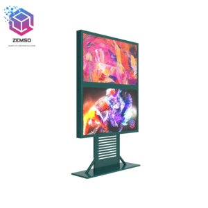 Écran d'affichage numérique pour menu <span class=keywords><strong>de</strong></span> drive-thru à double écran, écran publicitaire LCD sur pied pour extérieur - Product Image 3