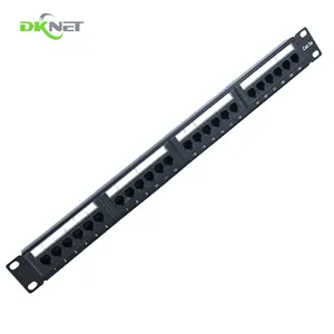 19-Zoll-24-Port-Glasfaserverteilungsrahmen Cat5e Utp Network Patch Panel