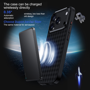 Funda Protectora Magnética de Fibra de Aramida al por Mayor con Soporte Oculto para Lentes y Servicio de Logotipo Personalizado para iPhone 17 Air y 17 Pro Max - Product Image 2