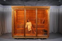 Sauna extérieur de grande taille, imperméable, en bois de cèdre rouge, pour la maison