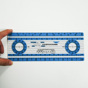 ไม้บรรทัดนำทางในห้องนักบินแบบกันน้ำตามมาตรฐาน ICAO ทำจากพลาสติก ใช้สำหรับวางแผนการบิน มีเครื่องหมายเรืองแสงในที่มืด สำหรับการบินกลางคืน ยี่ห้อ <span class=keywords><strong>Shihai</strong></span> - Product Image 5