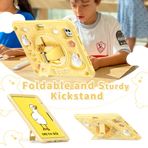 Funda Protectora para Tablet iPad <span class=keywords><strong>Pro</strong></span> 11 2024 <span class=keywords><strong>M4</strong></span> A2836/A2837/A3006, Diseño de Patito Adorable, Protección Completa Anticaídas y Antigolpes - Product Image 3