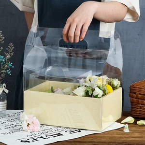 2023ดอกไม้งานแต่งงานตกแต่งของขวัญกล่องกระดาษพีวีซีเค้กพกกล่อง - Product Image 3