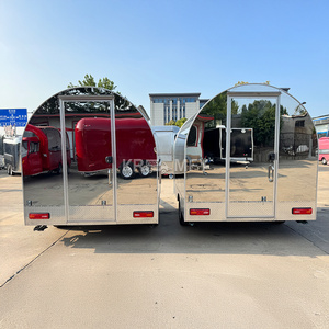 Carrito de Comida Móvil de Acero Inoxidable, Barra de Helados, Carrito de Venta de Hot Dogs, Waffles y Café, Carrito de Helados para Restaurante y Panadería - Product Image 5