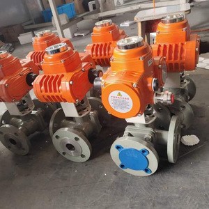 วาล์วบอลแบบมีหน้าแปลนชนิด LT ทำจากสแตนเลส 304 ขนาด DN150 ทนอุณหภูมิสูง รุ่น Q944F46 วาล์วบอลไฟฟ้าแบบสามทางชนิด L สำหรับไอน้ำ - Product Image 4