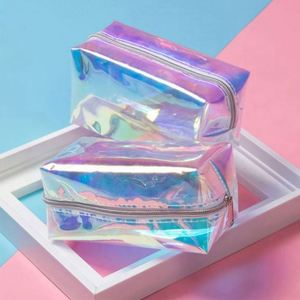 Wholesale Fashion Holographic Iridescent Pvc Cosmetic <b>Bag</b> Waterproof Laser Make up Pouch - Product Image 4