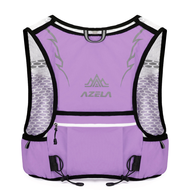 Purple - backpack + white 1.5l soft water bag