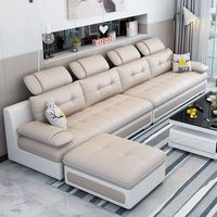 Canapé d'angle en L écologique - Petit format - Lavable - Design moderne pour appartement - Salon - Nouveau modèle