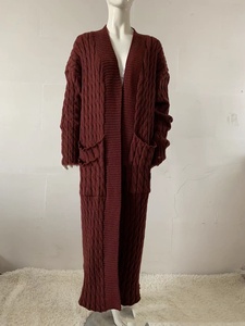 Cardigan Invernale da <span class=keywords><strong>Donna</strong></span> Taglie Forti, Cappotto Maglione con Tasche, 14 Colori, Comodo Cardigan Aperto sul Davanti - Product Image 3