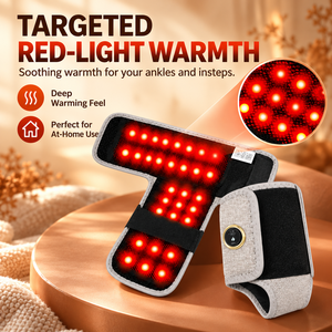 ถุงเท้านวดเท้า LED พร้อมแสงสีแดงและระบบทำความร้อน ปรับขนาดได้ เหมาะสำหรับการผ่อนคลายที่บ้าน - Product Image 3