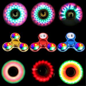 Newest Custom Logo Luminous Fidget SpinnersToy for Kids LED Light <b>up</b> Plastic Metal With High Quality Cool Finger Spinner Toy - Product Image 4