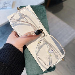 Lunettes anti-lumière bleue Qianai à monture carrée, montures de lunettes unisexes TR90, verres larges en PC, anti-UV, lunettes optiques - Product Image 2