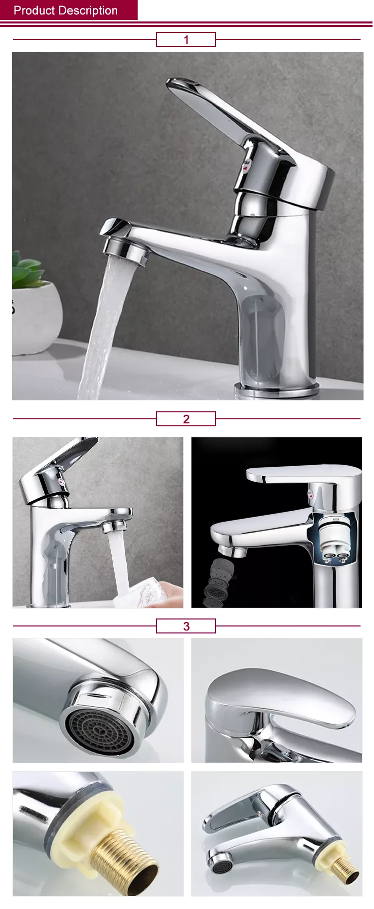 Sales Promotion Hotel Bathroom Basin Shower Faucets Sink Mixers