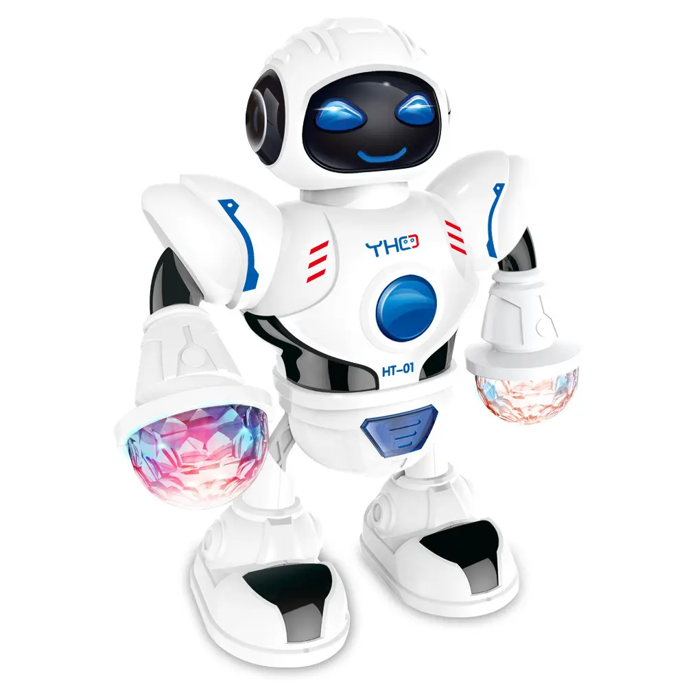 Electric dancing robot with LED lights and music children's educational toy