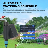 Tuya Vanne d'eau WiFi à énergie solaire Système de tuyau unique Contrôle de l'application Alarme de fuite Irrigation de jardin de ferme