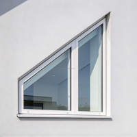 Fenêtre en aluminium à rupture de pont thermique sur mesure, formes spéciales, arches, designs gothiques, ronds et trapézoïdaux pour projets de villas