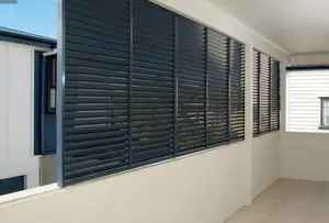Penutup eksterior aluminium kerai tirai dengan harga rendah horizontal louver buta kerai jendela rana