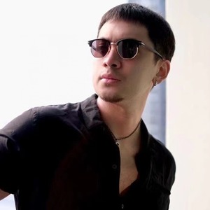 TR90 Polarized Sunglasses 5093 Semi Rimless Retro Round <b>Frame</b> <b>Black</b> Unisex UV400 Sun Protection - Product Image 3