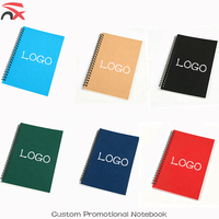 Carnet promotionnel A5 personnalisé avec logo d'école de commerce, reliure spirale, idéal pour les cadeaux d'entreprise