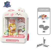 Mini machine à griffes pour enfants de 3 à 8 ans, avec figurines licorne, lapin, dinosaure, jeu de grue, lumières et musique, fonctionne sur piles, attrape-cadeaux, cadeau d'anniversaire