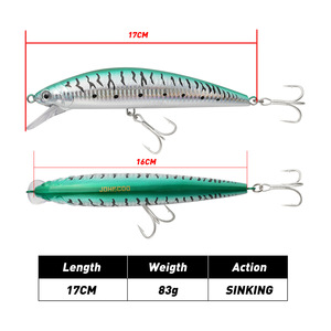 Esca <span class=keywords><strong>Artificiale</strong></span> Affondante per <span class=keywords><strong>Pesca</strong></span> <span class=keywords><strong>in</strong></span> <span class=keywords><strong>Mare</strong></span>, 17cm 83g, Esca Dura Bionica Pesante <span class=keywords><strong>con</strong></span> Ami per <span class=keywords><strong>Pesca</strong></span> dalla Barca - Product Image 3