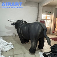 Fabrication de vêtements de taureau gonflables pour événements de parade personnalisés, mascottes de costume de taureau noir gonflable