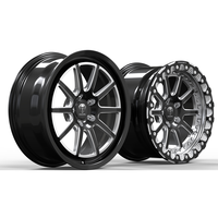 Jantes forgées Drag 18x8 17x10 17x11 5x112 5x120 Noir Brillant Fraisées Beadlocks Échelonnées pour Supra M2 M3 M4 Jantes de Course