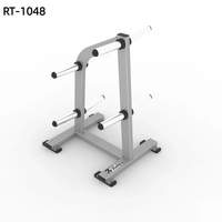 Support de rangement horizontal robuste pour haltères, capacité 10 barres, usage commercial