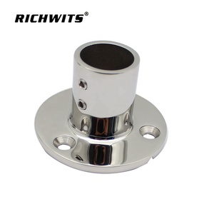 Base de main courante en acier inoxydable 316 poli miroir, robuste, résistante à la corrosion, <span class=keywords><strong>pour</strong></span> quincaillerie de pont de bateau marin - Product Image 1