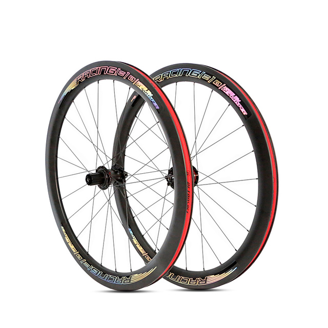 700C Carbon Road Bike Wheels 142 Thru Axle Disc Brake 50mm Depth 25mm Width Carbon Clincher Wheelset