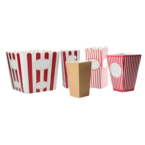 Nhà máy tùy chỉnh in logo <span class=keywords><strong>Mini</strong></span> bỏng ngô Hộp bao bì thực phẩm kraft giấy trắng đáy vuông hộp bỏng ngô dùng một lần - Product Image 6