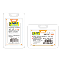 T-1095 nouveau porte-carte d'identité double face, porte-badge en plastique noir, protecteur de carte PS, école, manchon de carte d'infirmière