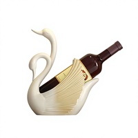 Soporte para Vino Tinto Swan Creative, Diseño Pastoral, Estante para Vino de Alta Gama para Sala de Estar, Mueble de TV o Restaurante