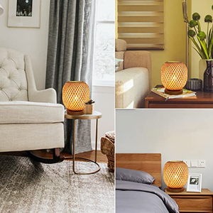 Lampe de table LED moderne rechargeable avec abat-jour en tissu, commande tactile, pliable, sans fil, portable, à intensité variable, style européen, décoration intérieure - Product Image 5