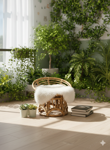 Silla de mimbre natural moderna hecha a mano | Sillón de mimbre tejido a mano ecológico para sala de estar al aire libre y cocina de Vietnam - Product Image 4