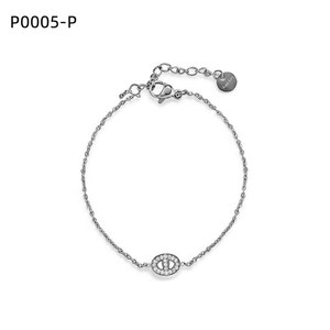 สร้อยข้อมือแฟชั่นประดับเซอร์โคเนีย P0005 สำหรับผู้หญิง เครื่องประดับคุณภาพสูง - Product Image 1