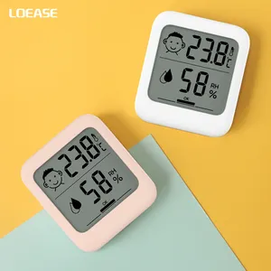 屋内部屋LCD電子温度湿度計デジタル温度計湿度計気象台目覚まし時計
