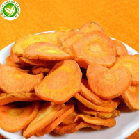XMSD Chips de carottes frites sous vide, best-seller, collation saine, croustillantes, tranchées, saveur salée et fruitée