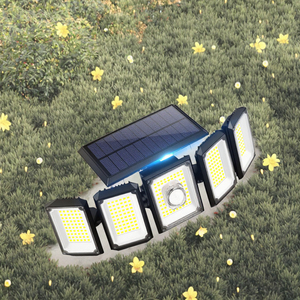 Thiết kế hiện đại ngoài trời năng lượng mặt trời dẫn đèn an ninh với cảm biến chuyển động & điều khiển từ xa IP65 góc rộng 5-đầu năng lượng mặt trời đèn sàn - Product Image 3