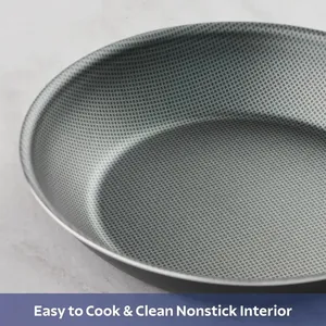 Hiện đại 18-Piece không dính thép không gỉ <span class=keywords><strong>Cookware</strong></span> <span class=keywords><strong>Set</strong></span> nhà bếp chậu với màu xám có nắp đậy & thìa lò nồi vỉ nướng turners - Product Image 2