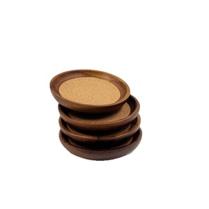 Sous-verres ronds en bois d'acacia, tapis isolants thermiques, tapis antidérapants pour tasses, pour service à thé, usage domestique - Product Image 2
