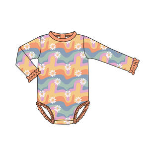 Traje de baño personalizado de una pieza para niños Traje de baño de encaje lindo de manga larga para niña Traje de baño seco y <span class=keywords><strong>protector</strong></span> <span class=keywords><strong>solar</strong></span> para niños - Product Image 4