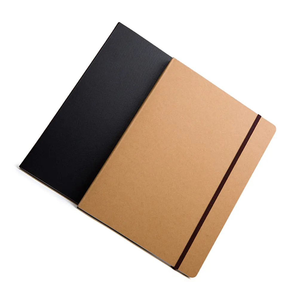 Cahier de croquis vide pour carnet de notes, carnet de croquis en cuir noir, avec liage de couture, bloc rigide acide