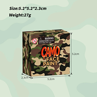 Kit de maquillage camouflage 3 couleurs pour le visage et le corps, noir, vert, marron, avec miroir, pour la chasse et la dissimulation